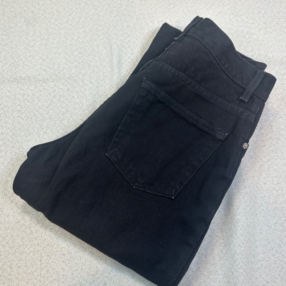 Gap Classic Fit Jeans Womens 8 Long Black Cotton High Rise Straight Leg Vintage